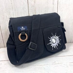 Handmade Sun Moon Embroidered Messenger Bag